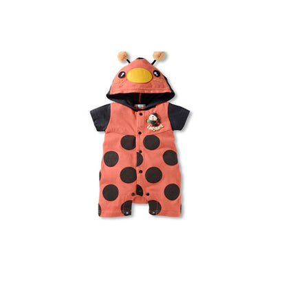 Kids Romper Ladybug Short Sleeved Hoodie Baby