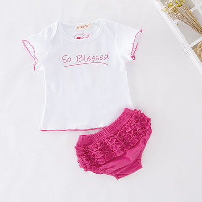 Girl Angel Baby Set T-Shirt and Pink Pants