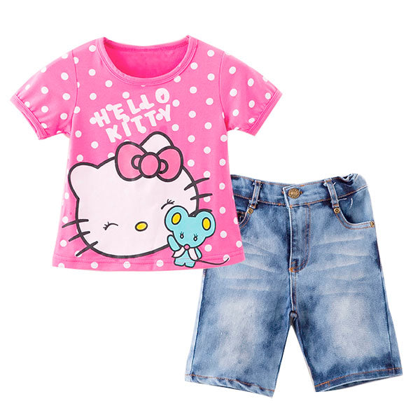 Girl Hello Kitty Set T-Shirt and Jeans Pants