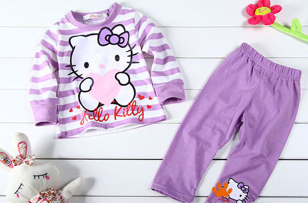 Girl Hello Kitty Purple Pajamas