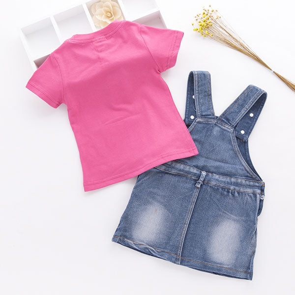 Girl Dress Marie Cat Set T-Shirt and Jeans