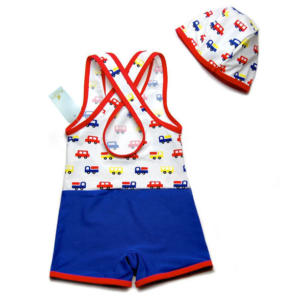 Boy Carss Swimming Suit with Cap