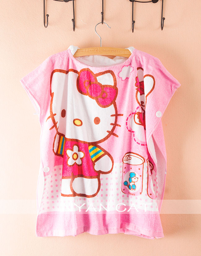 Girl Hello Kitty Hooded Bathrobe