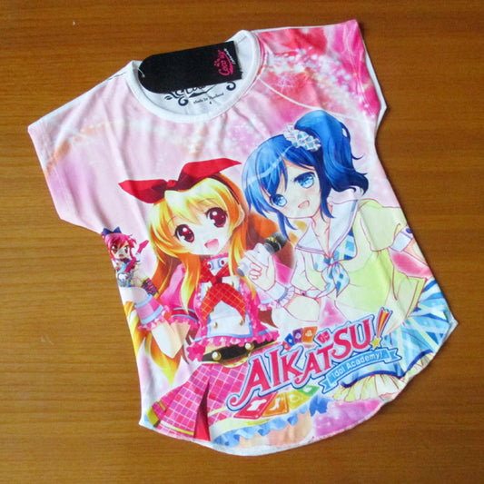 Girl Coco Ice Anime Aikatsu White T-Shirt