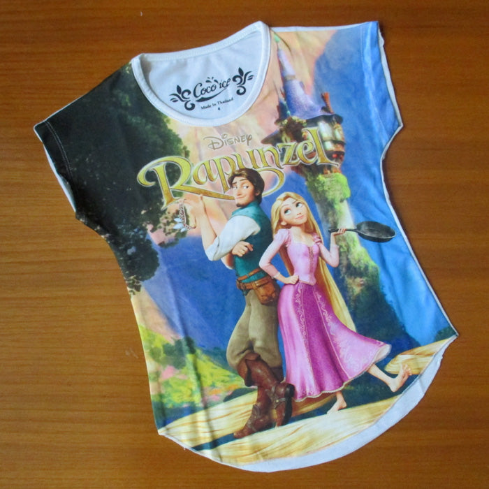 Girl Coco Ice Bat Sleeved Rapunzel T-Shirt