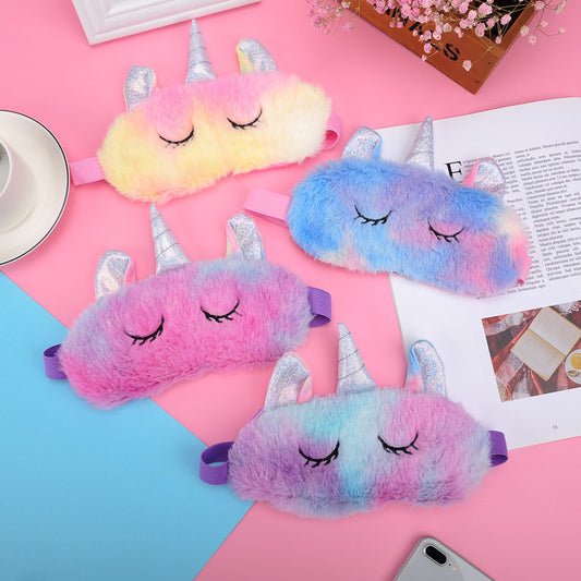 Masker Penutup Mata Tidur Bulu Motif Unicorn Lucu Sleeping Mask MCBW2307