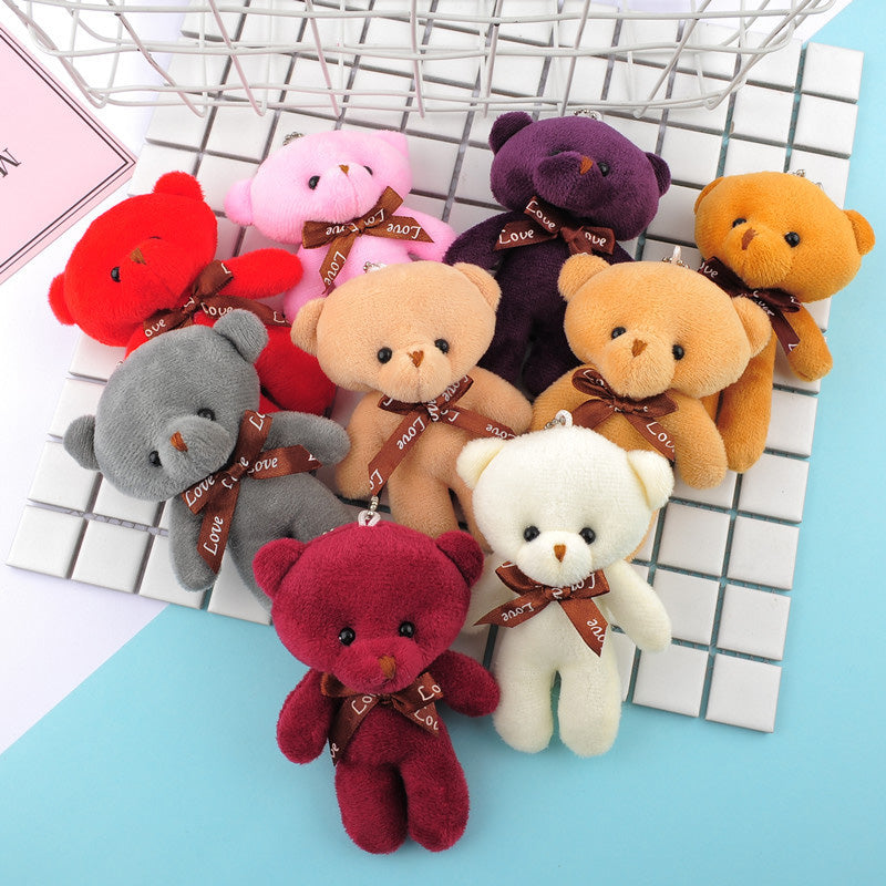 Gantungan Boneka Beruang Teddy Bear Pita Love Warna Warni