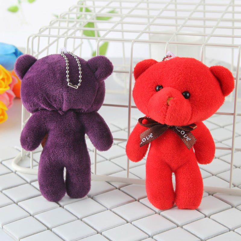 Gantungan Boneka Beruang Teddy Bear Pita Love Warna Warni