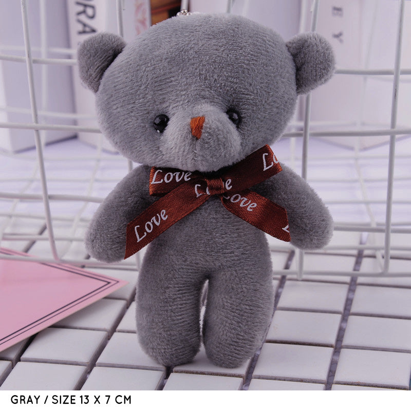 Gantungan Boneka Beruang Teddy Bear Pita Love Warna Warni