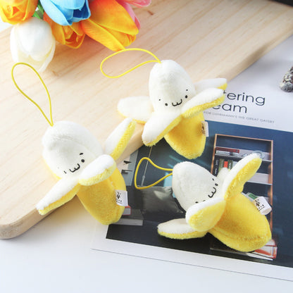 Gantungan Boneka Pisang Half Peeled Banana Souvenir