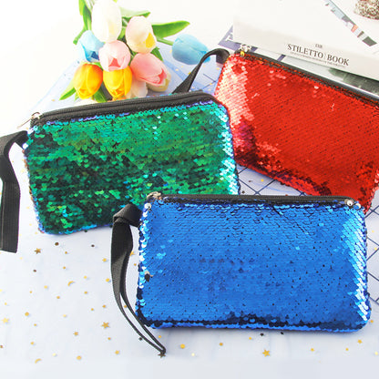 Dompet Koin Tas Kecil Tempat HP Sequins Flip