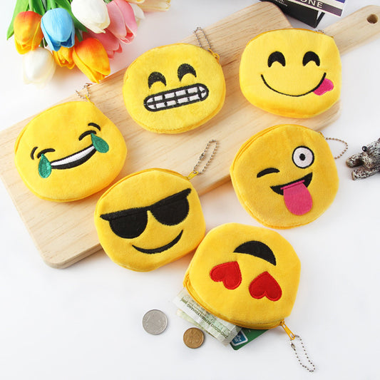 Gantungan Dompet Koin Earphone Ekpresi Smiley Emoticon Face