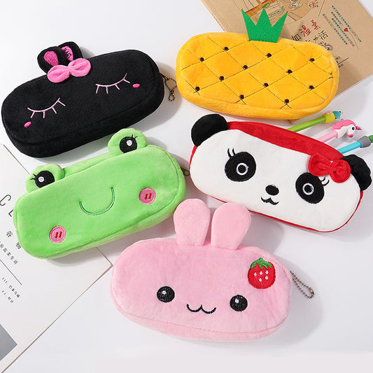 Dompet Boneka Tempat Pensil Bulu Motif Hewan