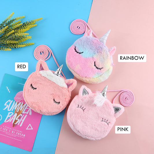 Tas Selempang Bulu Kepala Unicorn