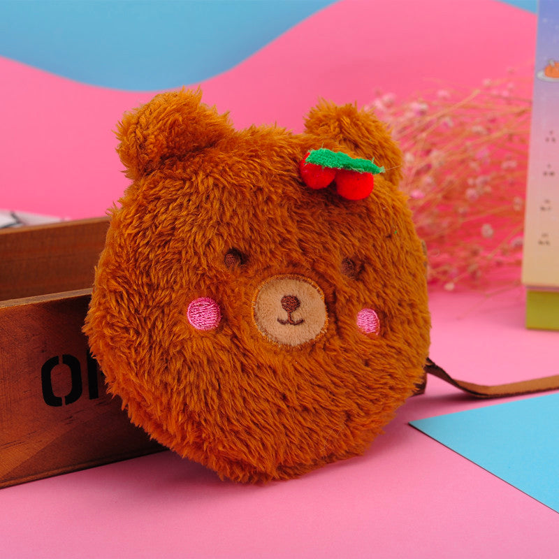 Gantungan Dompet Boneka Beruang Kelinci Panda Bulu Lembut