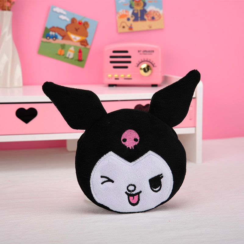 Dompet Kecil Koin Bulu Lembut Kabi Kuromi