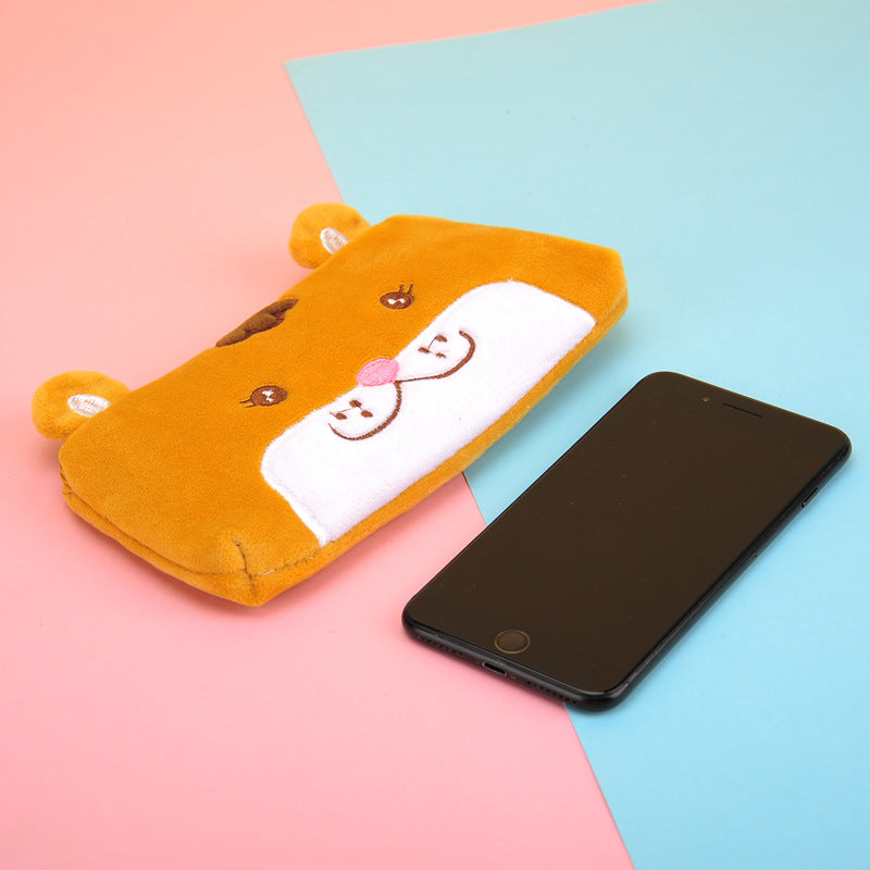 Dompet Boneka Tempat Pensil Bulu Motif Hewan