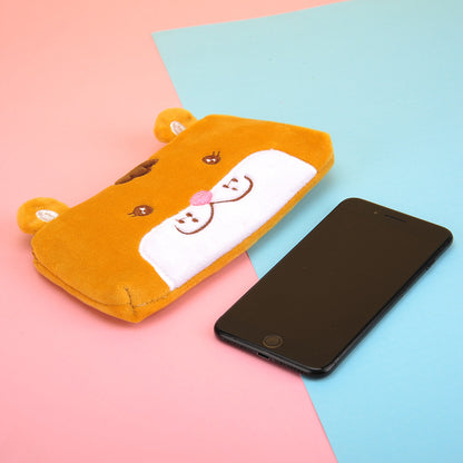 Dompet Boneka Tempat Pensil Bulu Motif Hewan