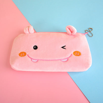 Dompet Boneka Tempat Pensil Bulu Motif Hewan