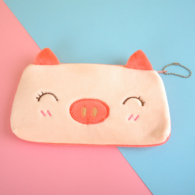 Dompet Boneka Tempat Pensil Bulu Motif Hewan