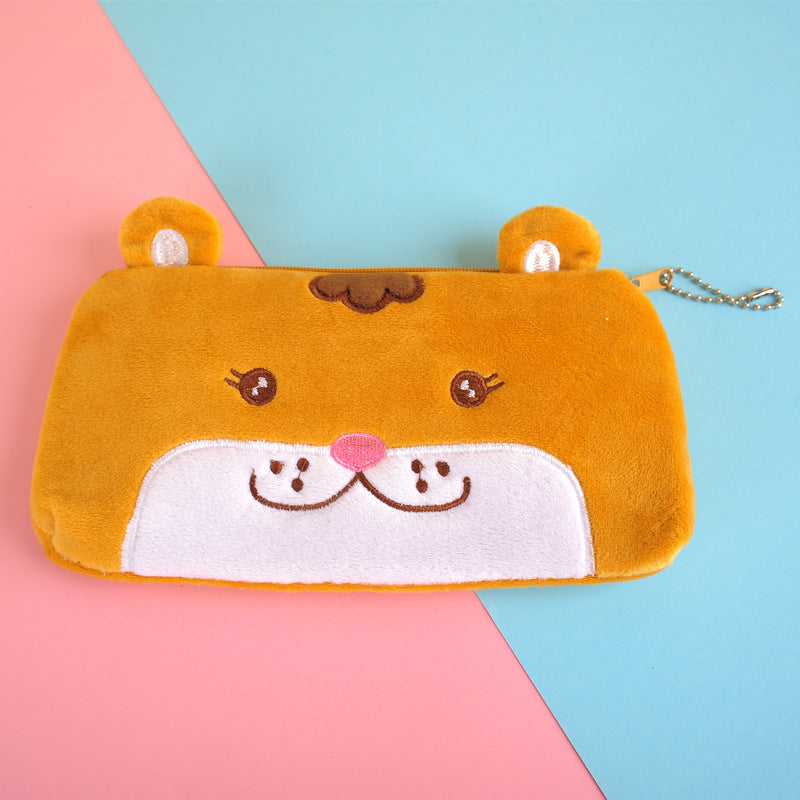 Dompet Boneka Tempat Pensil Bulu Motif Hewan