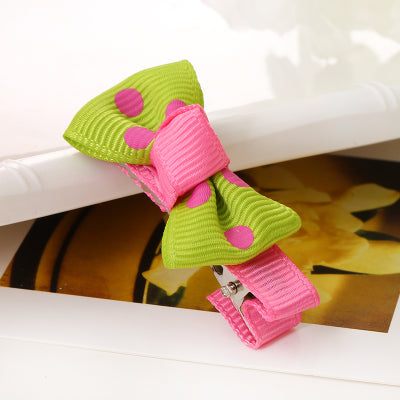 Dots Bow Girl Hair Clip 2 pcs