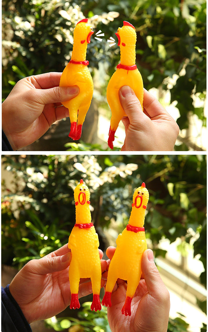 Screaming Rubber Chicken Mainan Ayam Berkokok Karet 