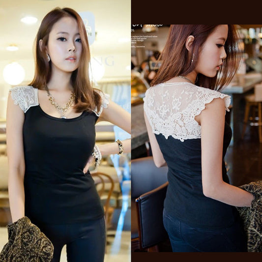 Atasan Wanita Brokat Shoulder Fashion Korea