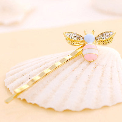 Pink Diamond Bee Hair Clip