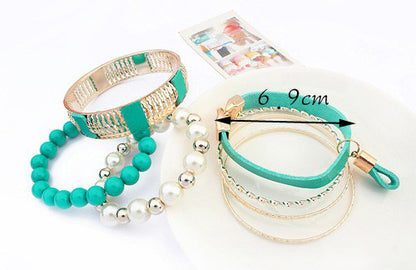 Bluish Green Gold Fashion Bangle