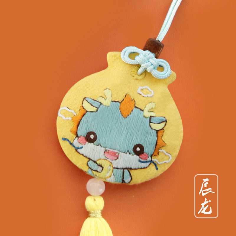 DIY Set Gantungan Sulam Animal Zodiac Pendant Embroidery Kit