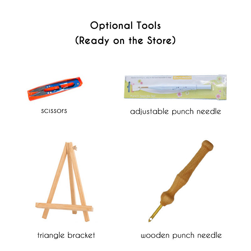 DIY Set Sulam Karakter Punch Needle Kit Seri C