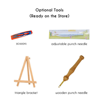 DIY Set Sulam Karakter Punch Needle Kit Seri C