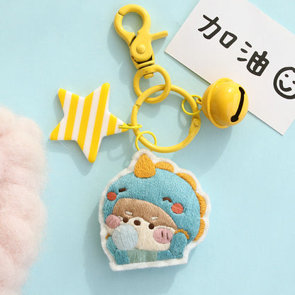 DIY Set Gantungan Kunci Sulam Couple Keychain Pendant Embroidery Kit