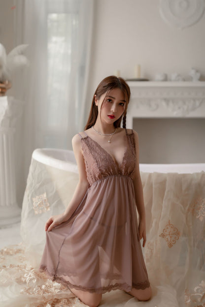 Lingerie Babydoll Lace Upper and Hem SUD223