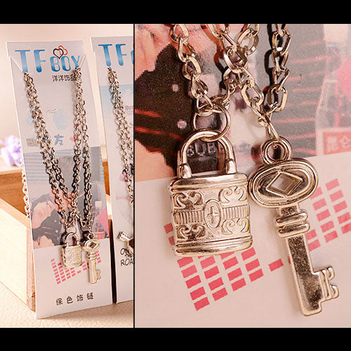 Silver Couple Necklace Korean Fashion