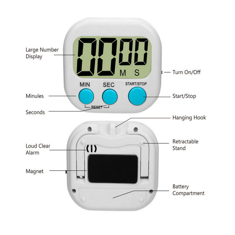 Timer Digital LED Alarm Pengingat Memasak di Dapur