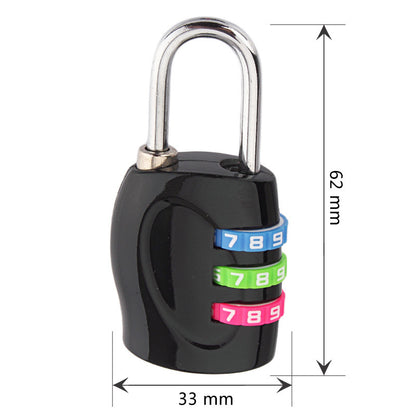 Password Digital Luggage Padlock Gembok Koper Angka 3 Digit Red Green Blue