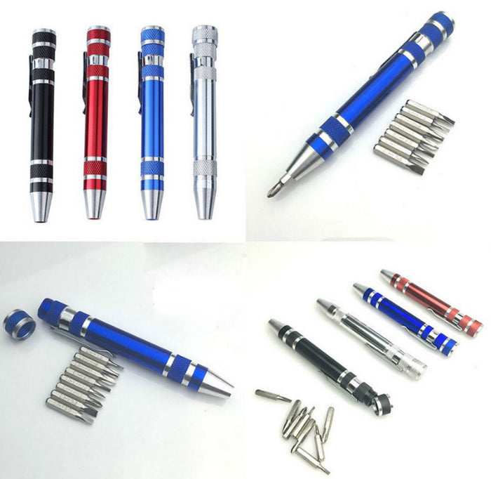 Bolpoin Screwdriver Pulpen Obeng 8 in 1