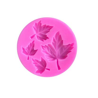 Cetakan Silikon Fondant Daun Maple 3 Ukuran
