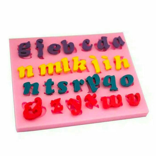 Cetakan Silikon Fondant Huruf Abjad Coklat Pudding Cake