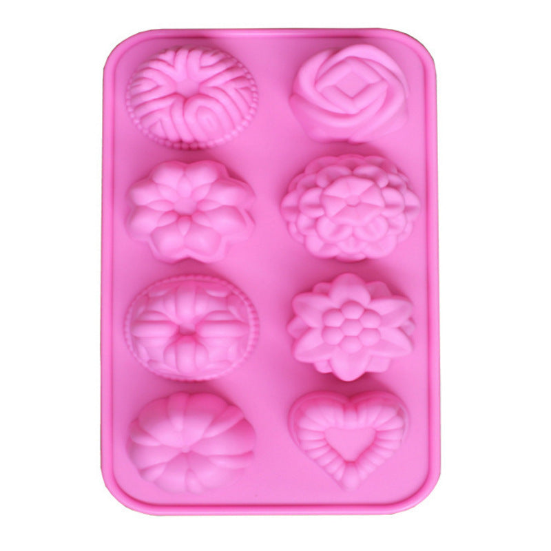 Cetakan Silikon Jelly Coklat Bunga Mooncake