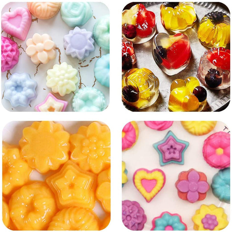 Cetakan Silikon Jelly Coklat Bunga Mooncake