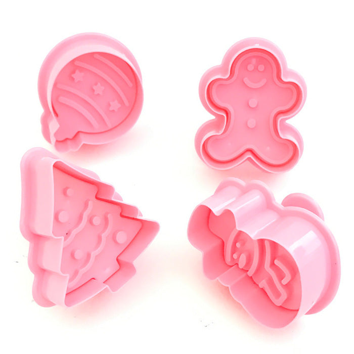 Set Cetakan Kue Natal 4 Pcs Cookies Cutter