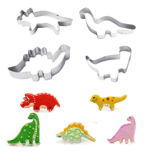 Set Cookies Cutter Baking Mold Cetakan Kue Kering Biskuit Dinosaurus 4 Pcs