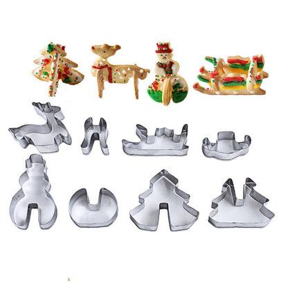 Set Cetakan Kue Natal Kue Kering Biskuit 3D