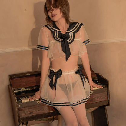 Lingerie Costume Student Two Pieces Transparent UC0828