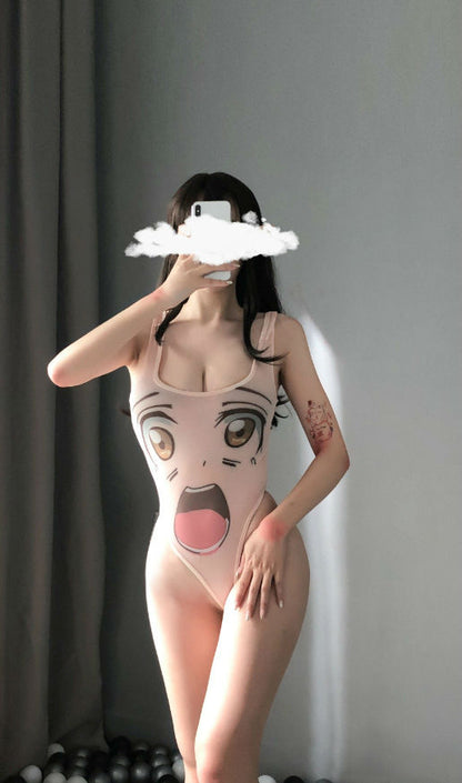 Lingerie Teddy Cartoon Face UD0986