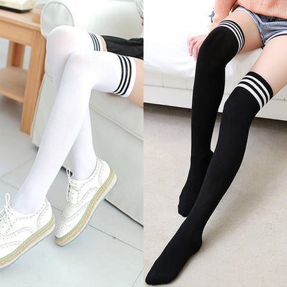 Lingerie Stocking Triple Stripes Top USW007