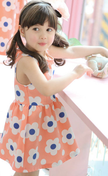 Girl Dress Summer Sleeveless Flower